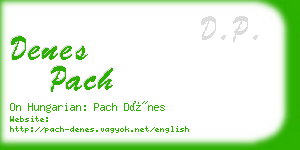 denes pach business card